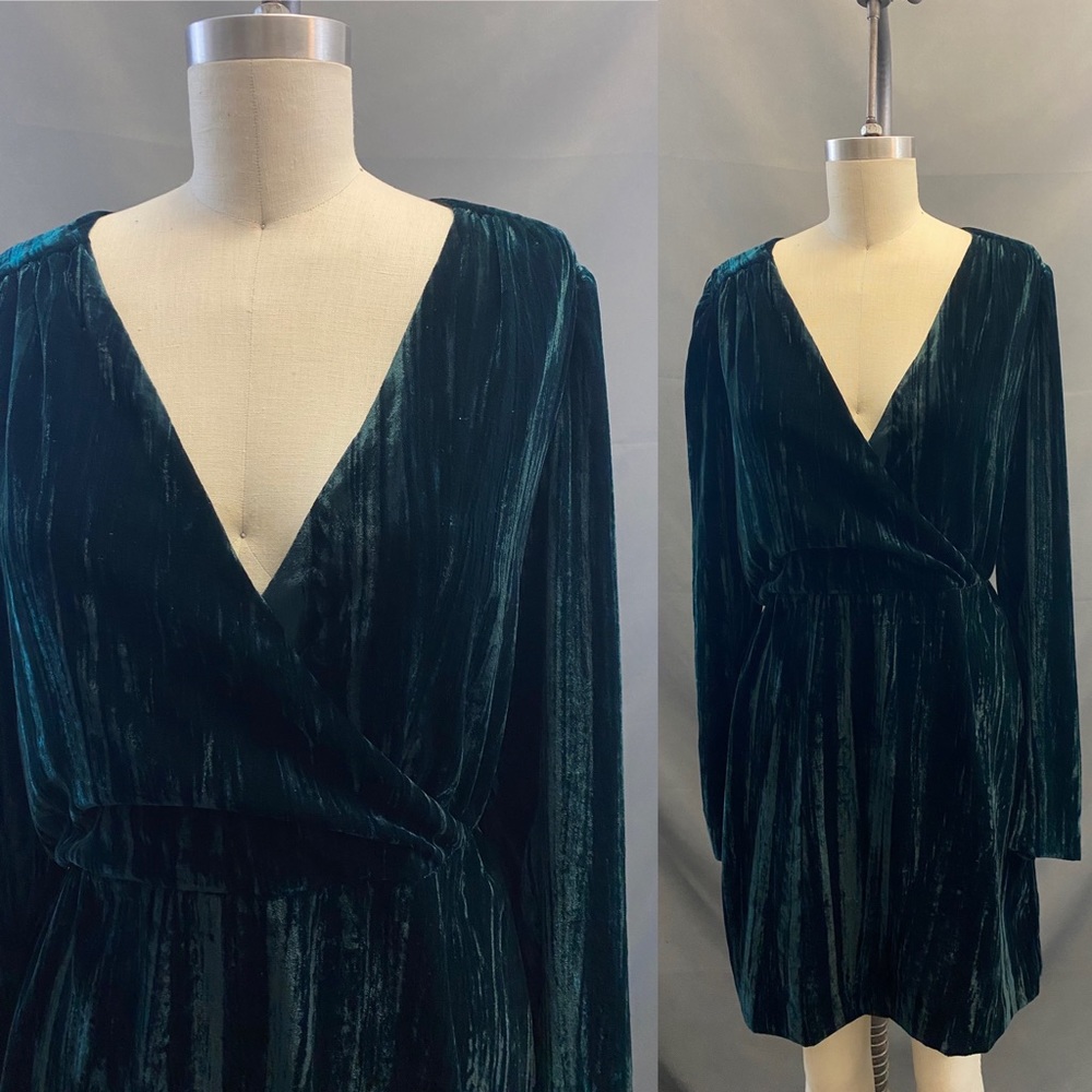 Green velvet dress